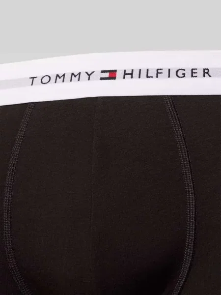 Obcisłe bokserki z mieszanki bawełny w zestawie 3 szt. Tommy Hilfiger czarne