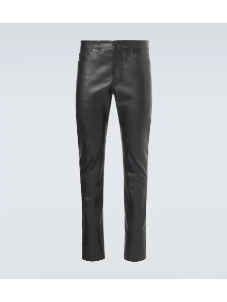 Pantaloni Tom Ford din piele negru