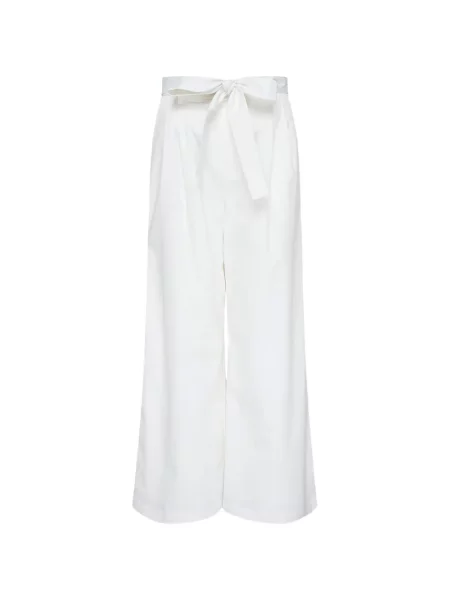 Pantaloni Club21 Collection cu legături alb