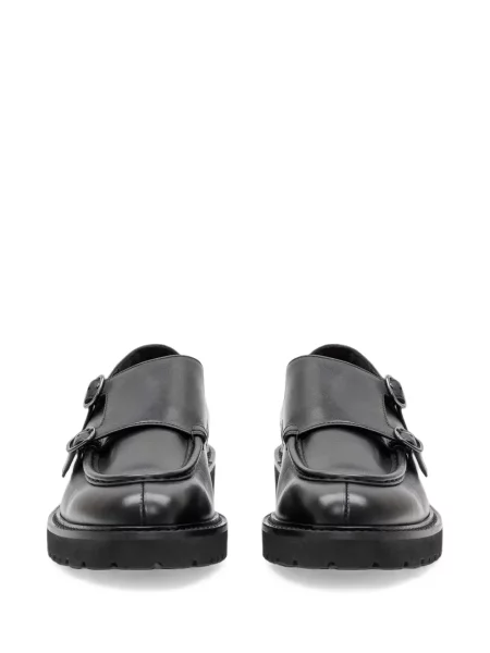 Pantofi monk Doucal's din piele cu cataramă negru