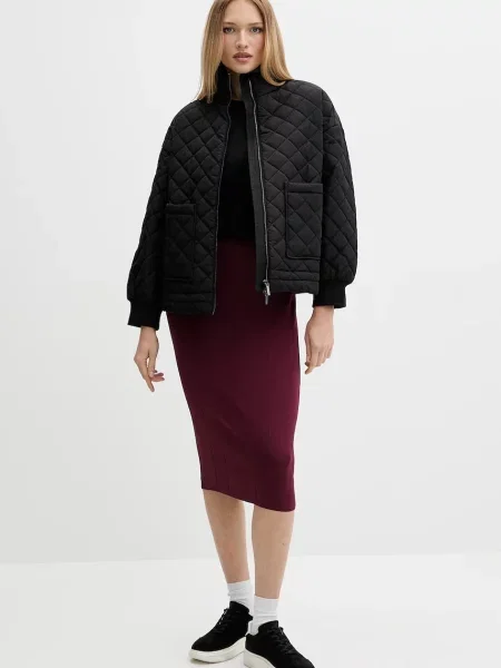 Спідниця Armani Exchange midi олівець бордовий