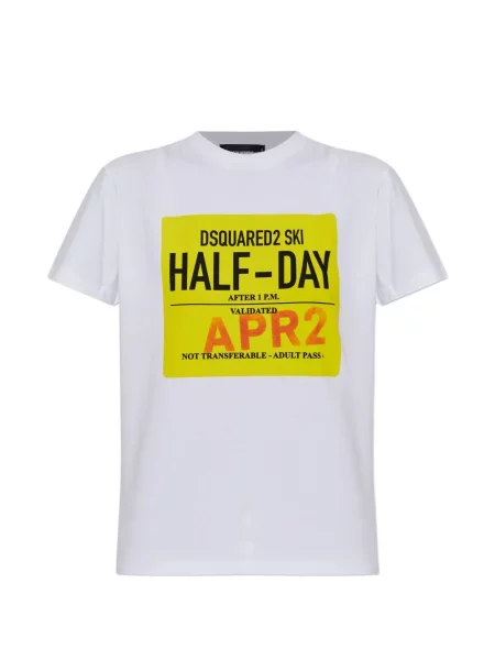 Tricou Dsquared2 cu imagine alb