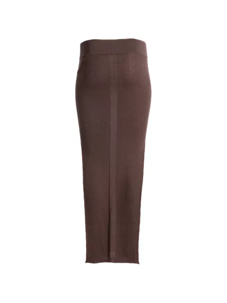 Fusta maxi Rick Owens tricotate maro