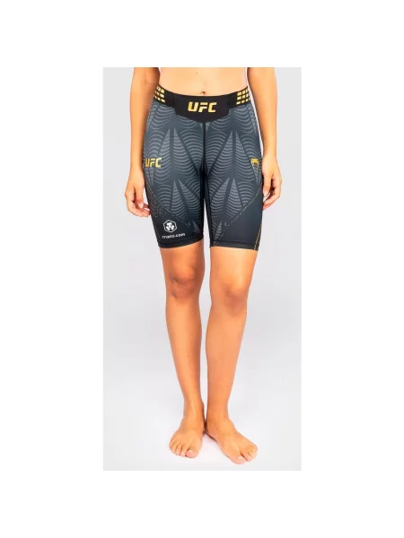 Legginsy krótkie Venum UFC Zenith Fight Night czarno-szaro-złote XS czarne
