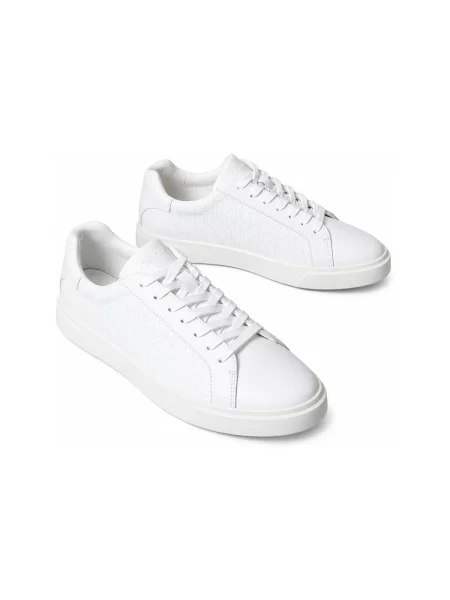 Calvin Klein Sneakers Low Pro Cups Lace Up Lth Aop alb