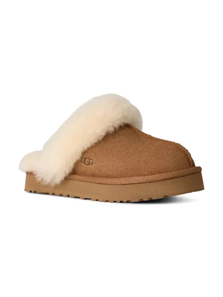 UGG papuci din piele întoarsă pentru copii DISQUETTE maro