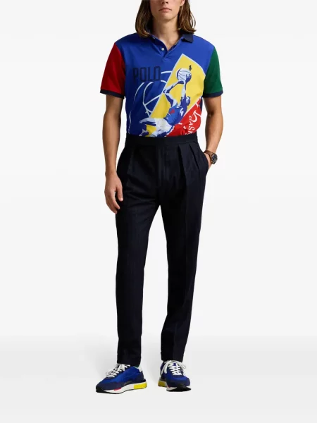 Polo Polo Ralph Lauren cu imagine de lână de costum verde