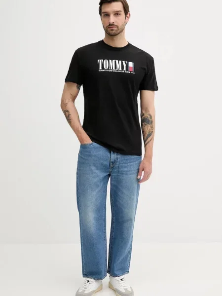 Polo Tommy Jeans czarne