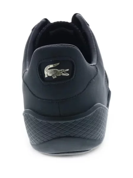 Šněrovací kožené tenisky Lacoste černé