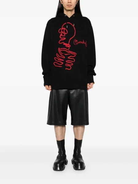 Hanorac cu glugă Givenchy cu glugă negru