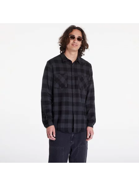 Риза Urban Classics Checked Flanell Shirt Grey / Black S черно