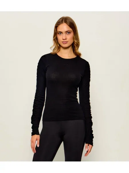 Pinko Pulover Muscari cu adaos de lână negru