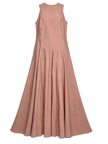 Rochie maxi Brunello Cucinelli fără mâneci roz