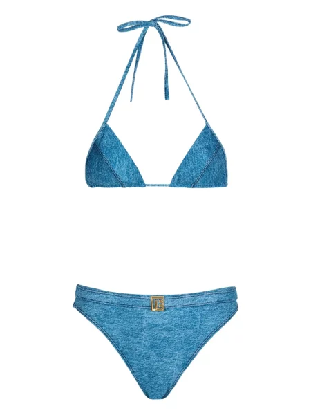 Bikini Balmain cu autograf albastru