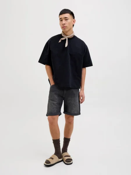 JACK & JONES Kavbojke JJIRICK JJIEVAN denim črn