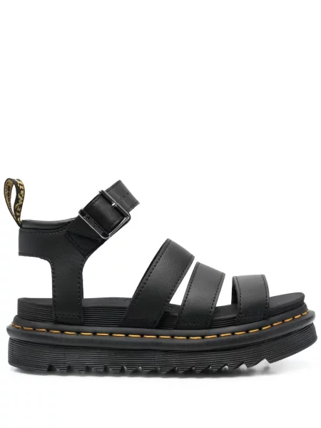 Sandale Dr. Martens cu vârf deschis negru