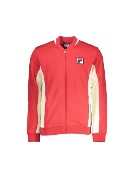 Długa bluza Fila z długim rękawem elegancka czerwona