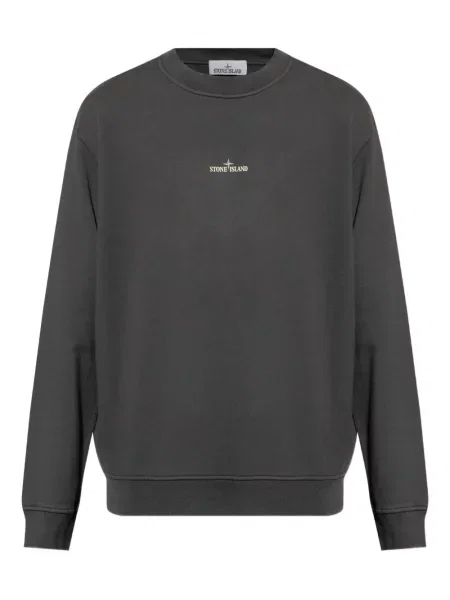 Hanorac crewneck Stone Island cu broderie gri