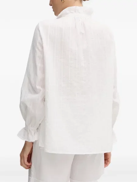 Top Marc Aurel cu volane alb