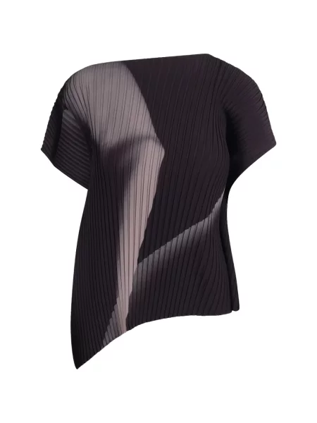 Bluză Issey Miyake asimetrică negru