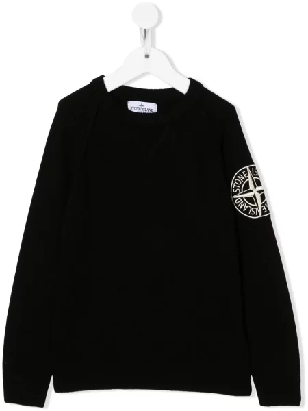 Sweter dziecięcy Stone Island czarny