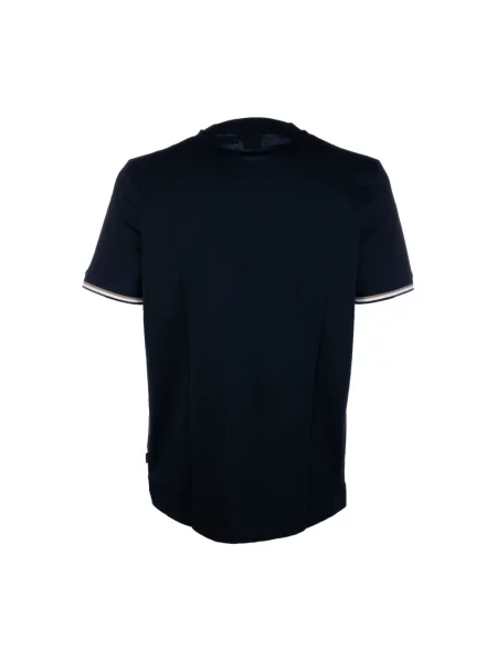 BOSS t-shirt granatowy gładki niebieska