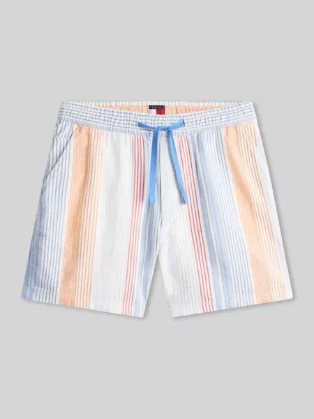 Szorty o kroju relaxed fit z czystej bawełny Tommy Jeans pomarańczowe