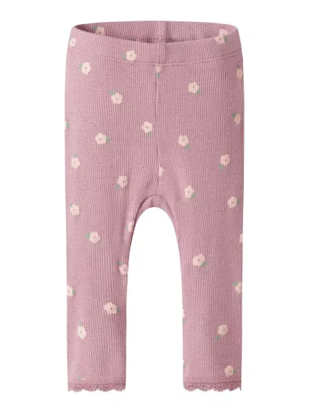 NAME IT Leggings NBFLAUREL deschis / mov prună / rosé verde