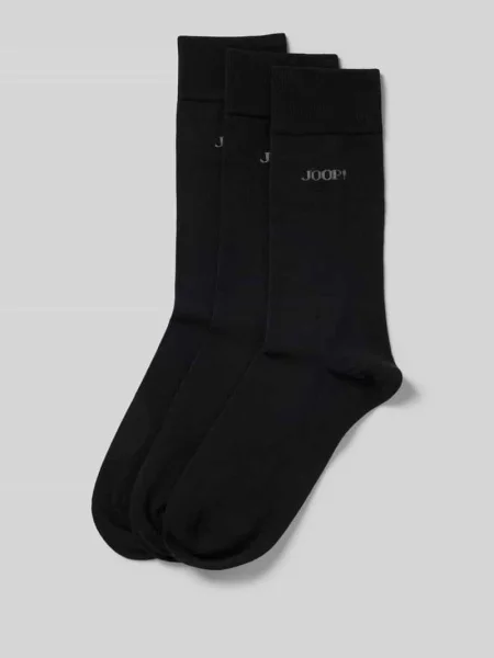 Skarpety z detalem z logo w zestawie 3 szt. Joop! Collection czarne