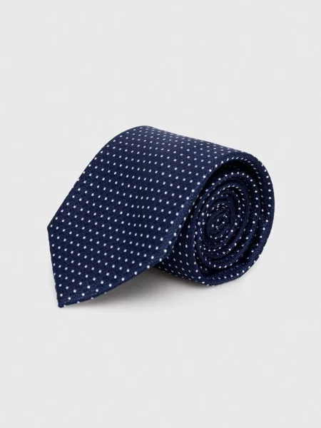 Michael Kors cravata de matase albastru marin alb
