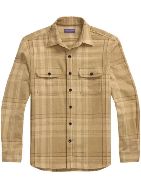 Cămașă Ralph Lauren Purple Label în carouri violet