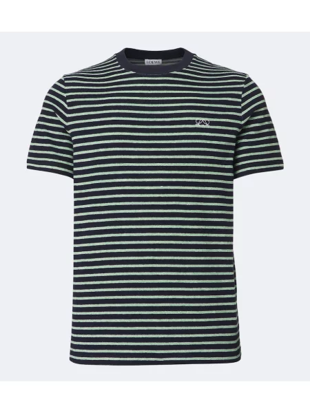 Tricou Loewe cu dungi din material terry
