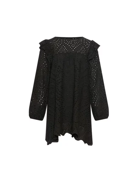 Sukienka midi Tiffany z długim rękawem do kolan czarna