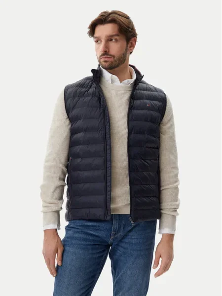 Tommy Hilfiger Vestă elegantă Core Packable Bleumarin