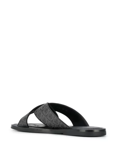 Papuci Ferragamo din piele gri
