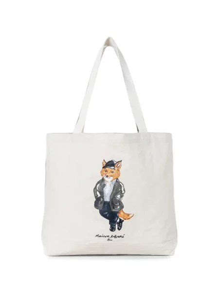 Geantă Maison Kitsune cu imagine