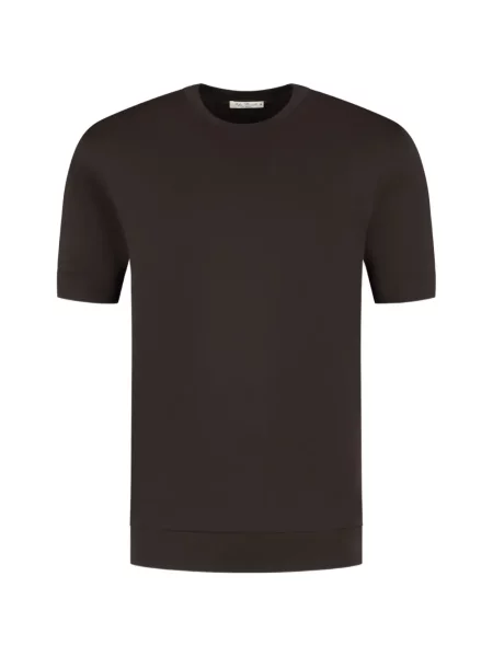 Tricou Stefan Brandt cu decolteu rotund maro