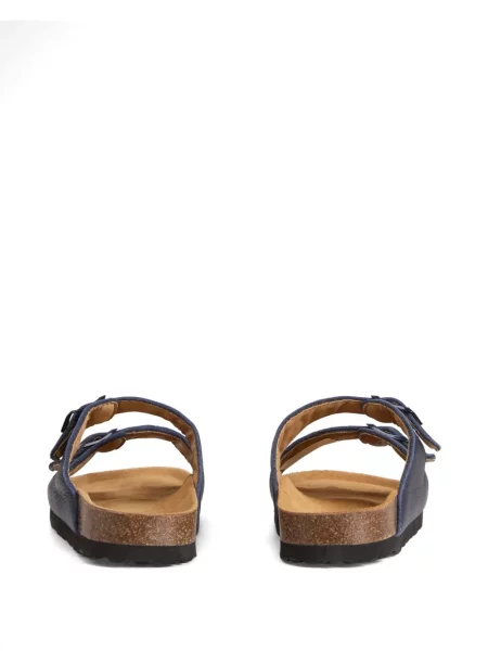 Sandale Woolrich din piele cu cataramă albastru