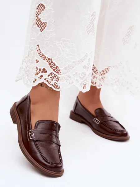 Mocasini Boto din piele alb