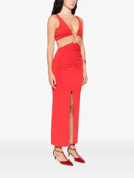 Rochie maxi Nissa de costum roșu