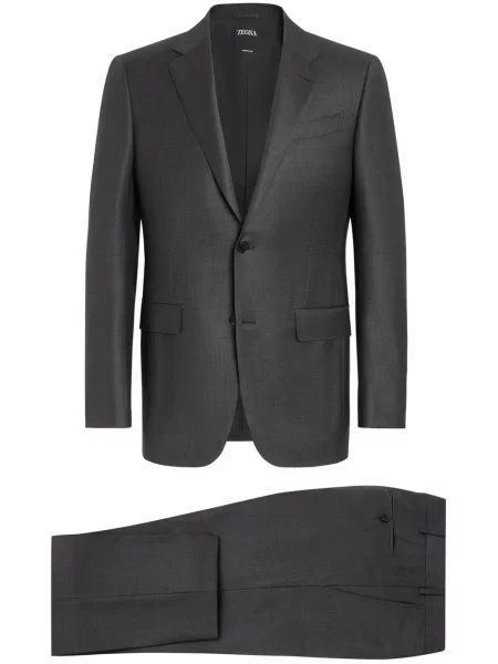 Costum Zegna de lână de costum gri