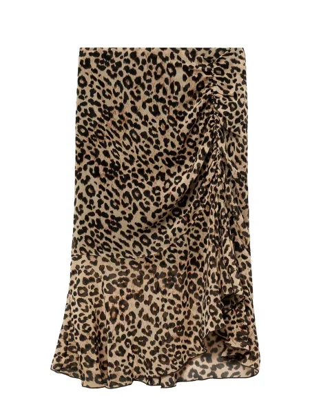 MANGO Szoknyák / világosbarna / fekete barna