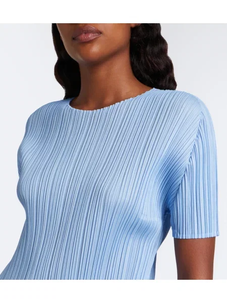 Rochie midi Pleats Please Issey Miyake albastru