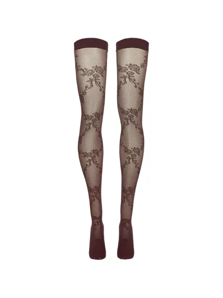Dresuri Wolford cu model floral din dantelă maro