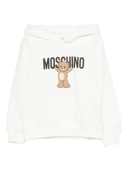 Bluza z kapturem dziecięca Moschino biała