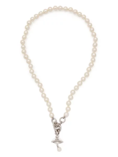 Colier Vivienne Westwood cu perle alb