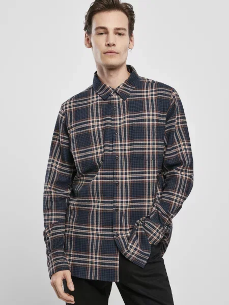 Кариран карирана риза Urban Classics черно