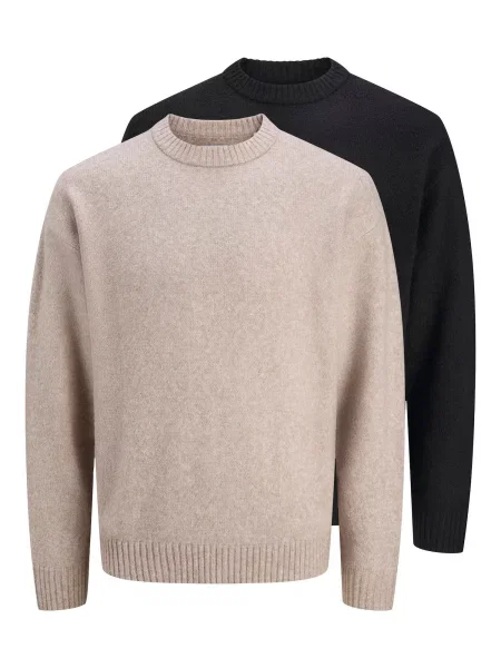 JACK & JONES Pulover JJESOHO OLLIE grej negru