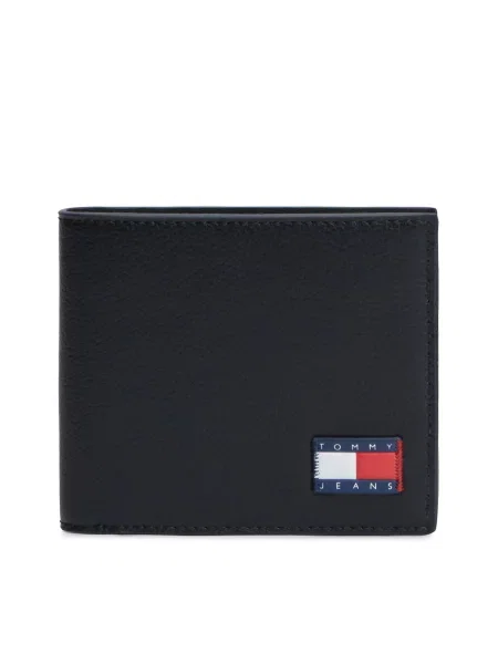 Portofel Tommy Jeans din piele negru