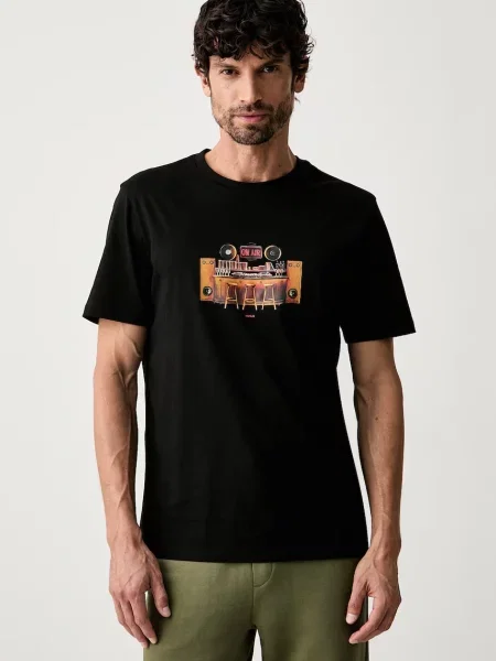 HUGO tricou pentru bărbați din Durectee negru